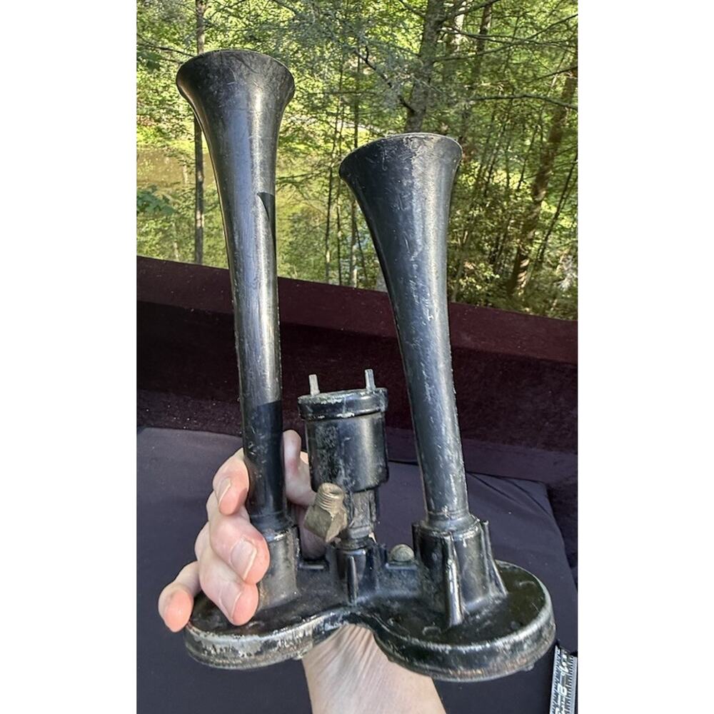 Vintage 1930s Hadley Air Horn Truck Train Dual Trumpe Untested Sound OfSafety